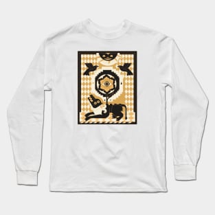 Esoteric Dog, Flower and Sun Long Sleeve T-Shirt